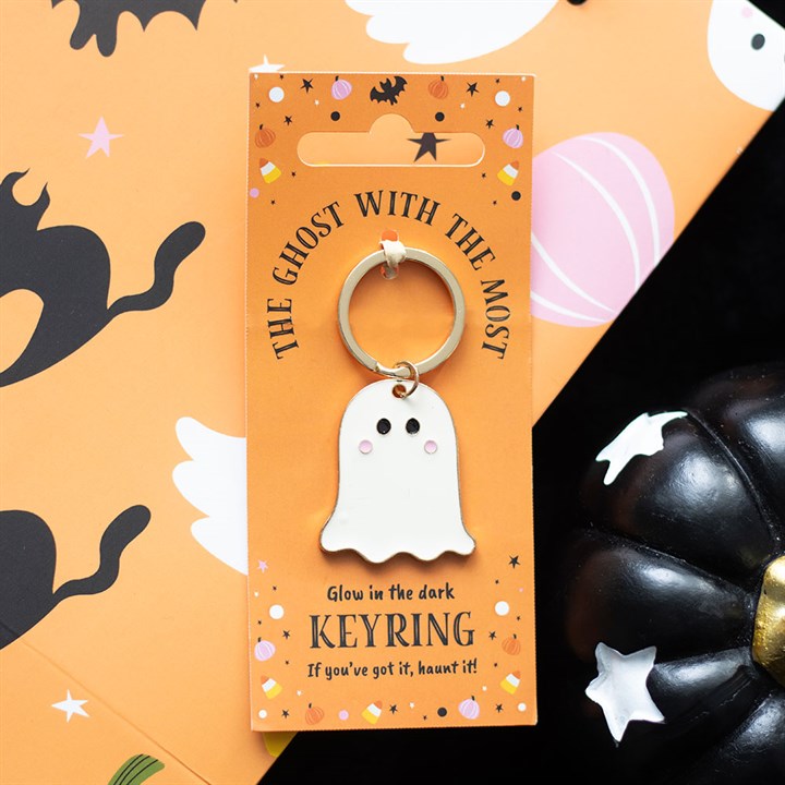 Ghost With The Most Glow in the Dark Keyring - Keyrings - Inspired Creative Gifts