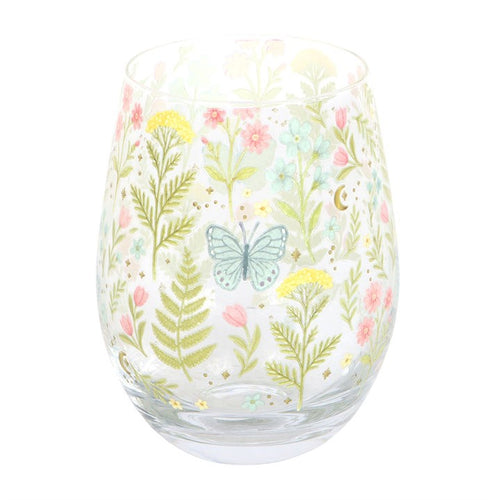 Luna Bloom Floral Print Stemless Glass | Inspired Creative Gifts