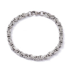 Men's Aztec Chain Silver Bracelet