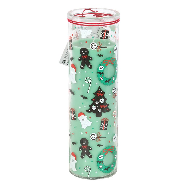 Merry Creepmas Cursed Candy Cane Tube Candle - Candles - Inspired Creative Gifts