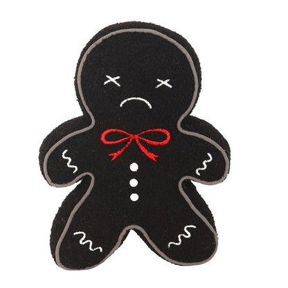 Black Gingerdead Man Boucle Cushion - Inspired Creative Gifts