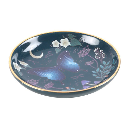 Round Midnight Moth Trinket Dish - Inspired Creative Gifts