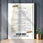 Taylor Swift "Invisible String" Lyric Poster