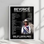 Beyoncé Setlist Poster - Allegiant Stadium, Las Vegas - July 25th, 2025