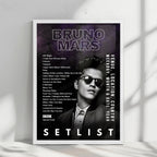 Bruno Mars Setlist Poster - Park Theater at Park MGM, Las Vegas - March 7th, 2020