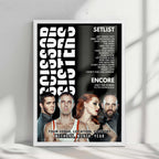 Scissor Sisters Setlist Poster - Bournemouth International Centre, Bournemouth - May 19th, 2025