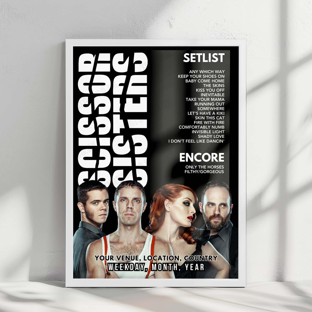 Scissor Sisters Setlist Poster - The O2 Arena, London - May 23rd, 2025