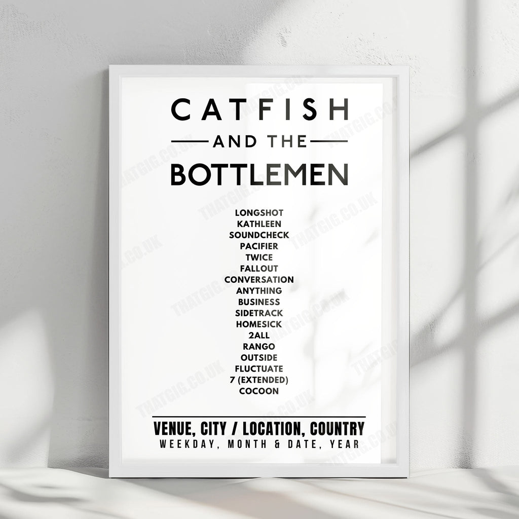 Catfish and the Bottlemen Setlist Poster - Victoria Park, Warrington - September 5th, 2021