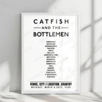 Catfish and the Bottlemen Setlist Poster - Victoria Park, Warrington - September 5th, 2021