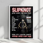 Slipknot Setlist Poster - Dos Equis Pavilion, Dallas, TX, USA - September 18th, 2024