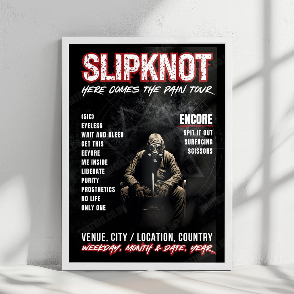 Slipknot Setlist Poster - The O2 Arena, London, England - December 20th, 2024