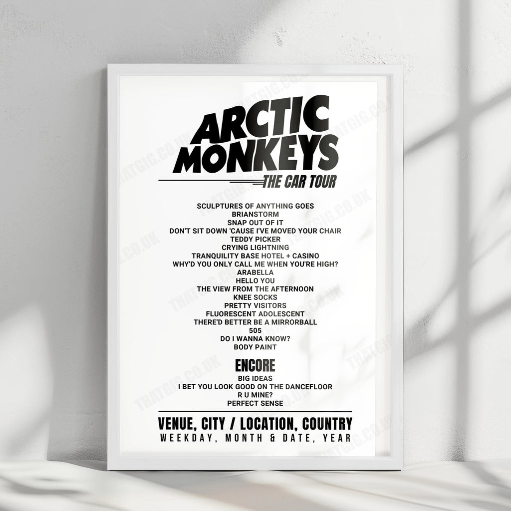Arctic Monkeys Setlist Poster - Glattbrug, Rümlang - August 23rd, 2022