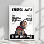 Kendrick Lamar Setlist Poster - Parc del Fòrum, Barcelona - June 2nd, 2023