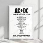 AC/DC Setlist Poster - Wrigley Field, Chicago - September 15th, 2015