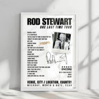 Rod Stewart Setlist Poster - The Colosseum at Caesars Palace, Las Vegas, NV, USA - July 26th, 2024