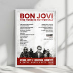 Bon Jovi Setlist Poster - Viejas Arena, San Diego - March 5th, 2017