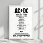 AC/DC Setlist Poster - Veltins-Arena, Gelsenkirchen - May 21st, 2024
