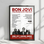 Bon Jovi Setlist Poster - Viejas Arena, San Diego - March 5th, 2017