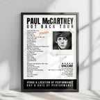 Paul McCartney Setlist Poster - Climate Pledge Arena, Seattle - May 3rd, 2022