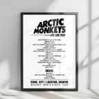 Arctic Monkeys Setlist Poster - Costanera Sur, Buenos Aires - November 13th, 2022