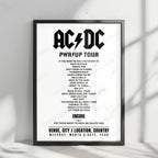 AC/DC Setlist Poster - Veltins-Arena, Gelsenkirchen - May 21st, 2024