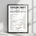 Taylor Swift Setlist Poster - SoFi Stadium, Inglewood - August 8th, 2023