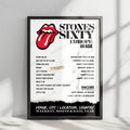 The Rolling Stones Setlist Poster - Groupama Stadium, Décines-Charpieu, France - July 19th, 2022
