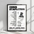 Chris Stapleton Setlist Poster - Value City Arena, Columbus - July 19th, 2024