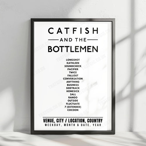 Catfish and the Bottlemen Setlist Poster - Victoria Park, Warrington - September 5th, 2021 | Setlist Poster | Inspired Creative Gifts