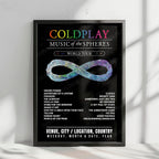 Coldplay Setlist Poster - Wembley Stadium, London - August 31st, 2025