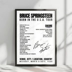Bruce Springsteen Setlist Poster - Richfield Coliseum, Richfield - July 8th, 1984