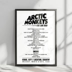 Arctic Monkeys Setlist Poster - Glattbrug, Rümlang - August 23rd, 2022