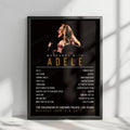 Adele Setlist Poster - The Colosseum at Caesars Palace, Las Vegas - November 22nd, 2024