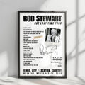 Rod Stewart Setlist Poster - The Colosseum at Caesars Palace, Las Vegas, NV, USA - July 26th, 2024