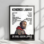 Kendrick Lamar Setlist Poster - Parc del Fòrum, Barcelona - June 2nd, 2023
