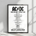 AC/DC Setlist Poster - Wrigley Field, Chicago - September 15th, 2015