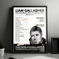 Liam Gallagher Setlist Poster - Rockfield Studios, Monmouth - May 24th, 2022