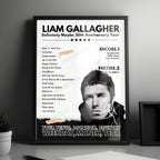 Liam Gallagher Setlist Poster - Worthy Farm, Pilton - August 31st, 2018