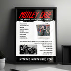 Mötley Crüe Setlist Poster - The Underworld, London - June 30th, 2023
