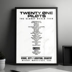twenty one pilots Setlist Poster - Olympiahalle, Munich - April 27th, 2025