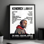 Kendrick Lamar Setlist Poster - Parc del Fòrum, Barcelona - June 2nd, 2023