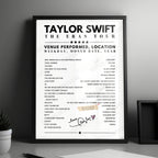 Taylor Swift Setlist Poster - Melbourne Cricket Ground, Melbourne - February 17th, 2024