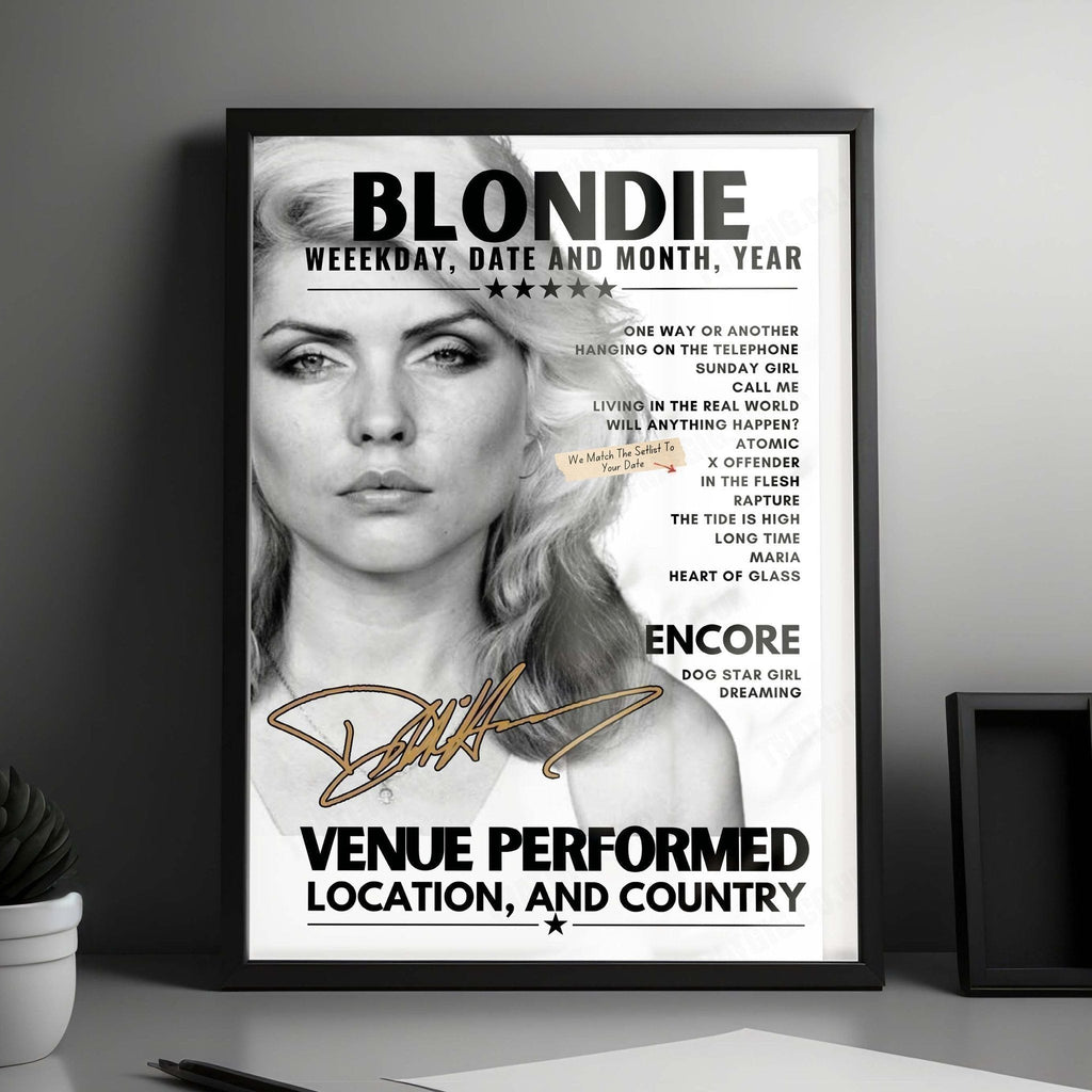 Blondie Setlist Poster - Pandemonium Gold Coast 2024 - April 27th, 2024