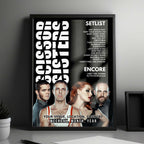 Scissor Sisters Setlist Poster - Bournemouth International Centre, Bournemouth - May 19th, 2025