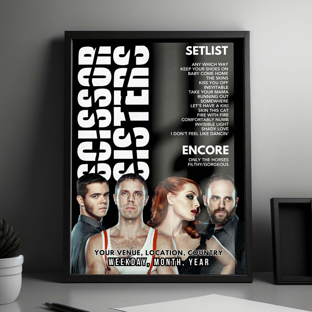 Scissor Sisters Setlist Poster - The O2 Arena, London - May 23rd, 2025