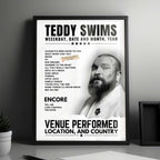 Teddy Swims Setlist Poster - Grand Casino Events Center, Hinckley - September 14th, 2024