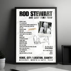 Rod Stewart Setlist Poster - The Colosseum at Caesars Palace, Las Vegas, NV, USA - July 26th, 2024