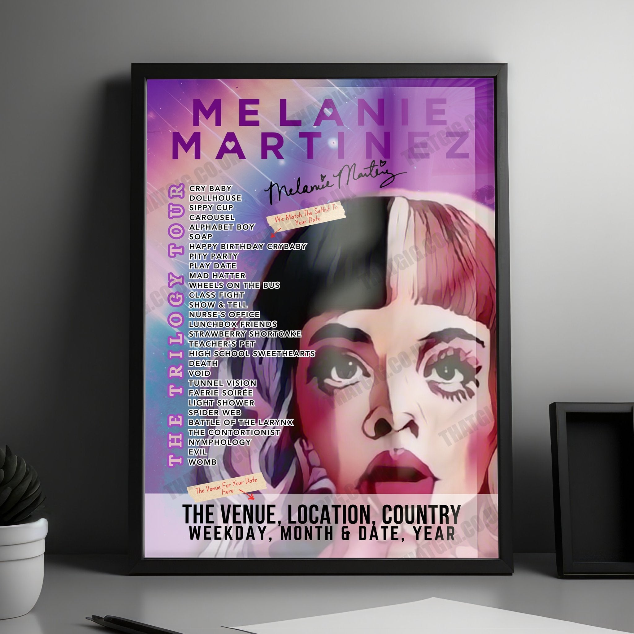 Melanie Martinez Setlist Poster - MGM Grand Garden Arena Las Vegas - May 17th, 2024
