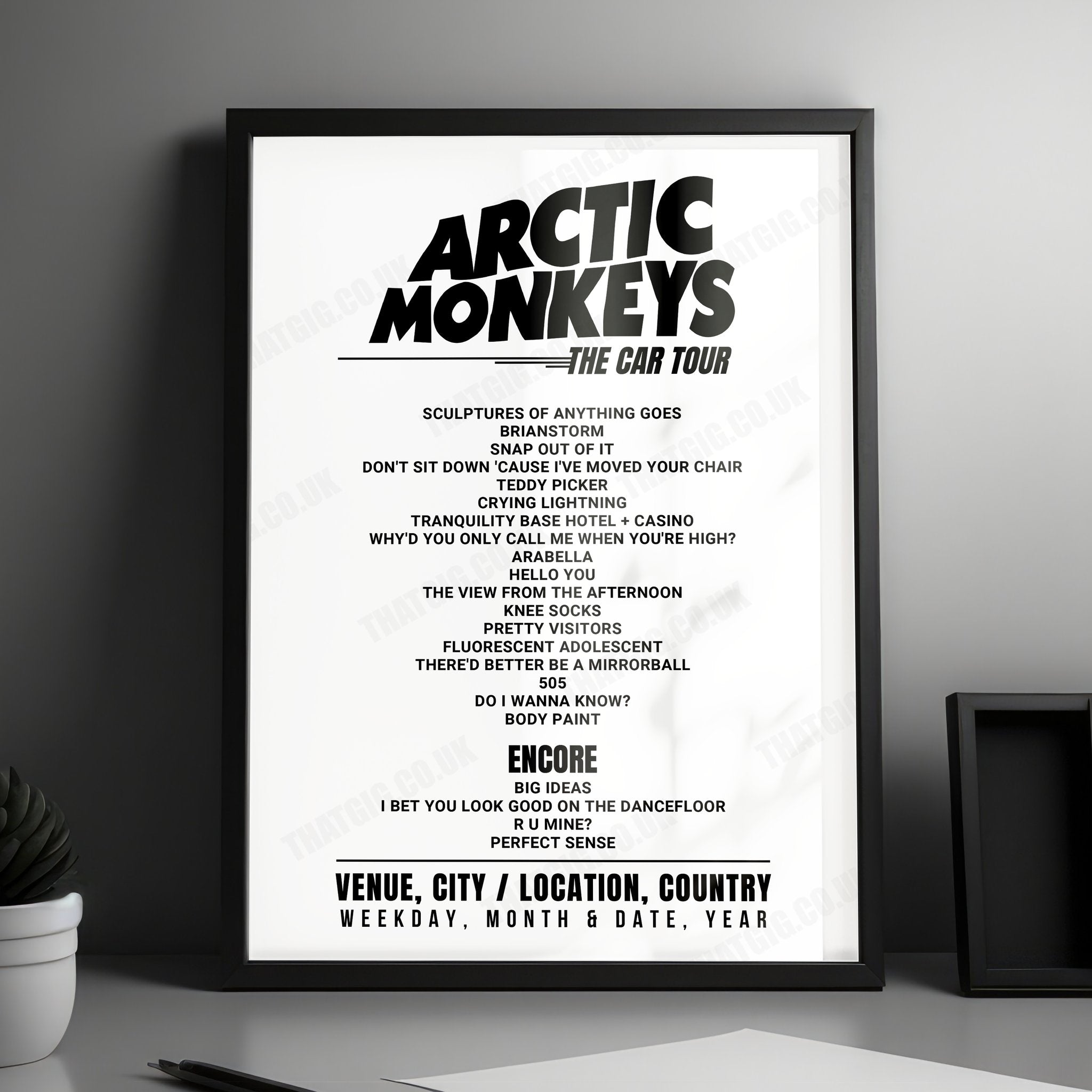 Arctic Monkeys Setlist Poster - Costanera Sur, Buenos Aires - November 13th, 2022