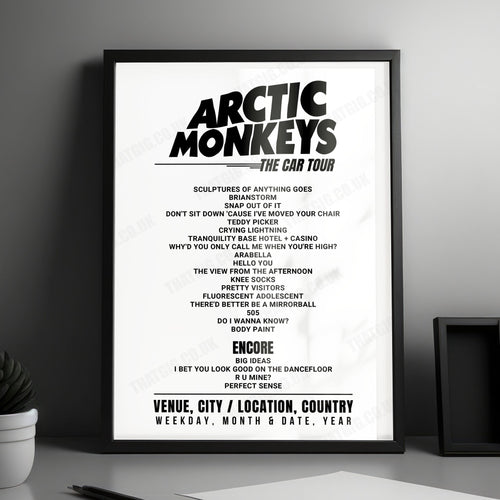 Arctic Monkeys Setlist Poster - Costanera Sur, Buenos Aires - November 13th, 2022 | Setlist Poster | Inspired Creative Gifts
